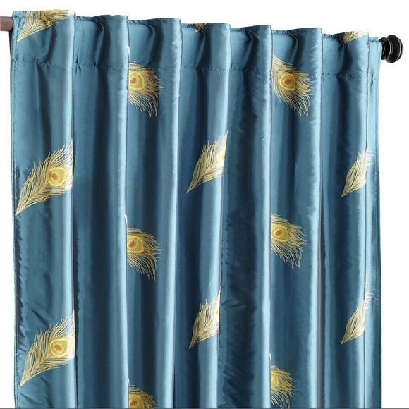 96” Pier 1 Peacock Curtain Panels - Picture 1 of 3
